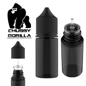 Chubby Gorilla - 30ml Stubby PET Flasche - Schwarz