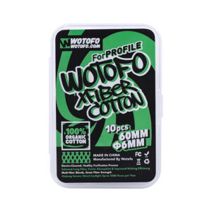 Wotofo Profile Xfiber Cotton Watte 60mm x 6mm (10 Stück...