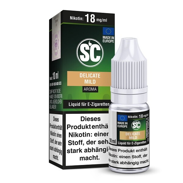 SC Liquid - E-Zigaretten Liquid 10ml - Delicate Mild Tabak 12 mg/ml