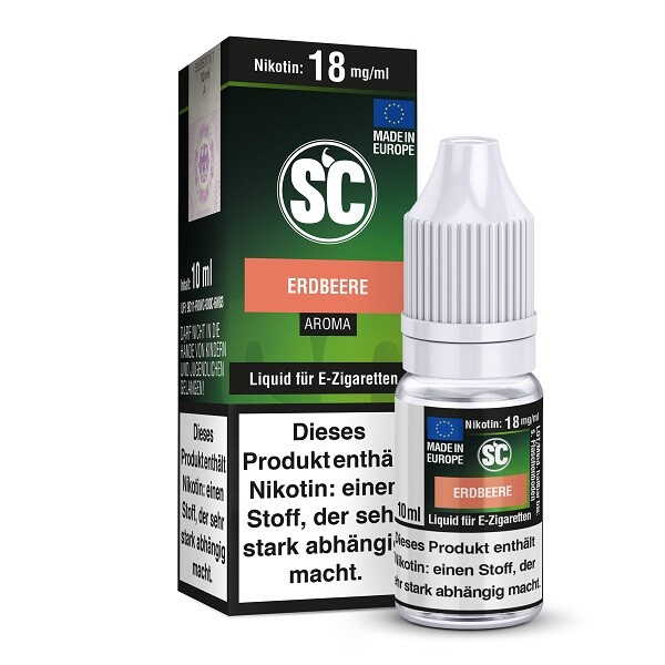 SC Liquid - E-Zigaretten Liquid 10ml - Erdbeere 18 mg/ml